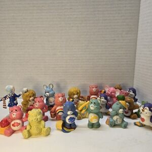 Vintage 80s Care Bears Lot of 20 Mini Figures‎ AGC Hong Kong Rare Toy PVC 2inch